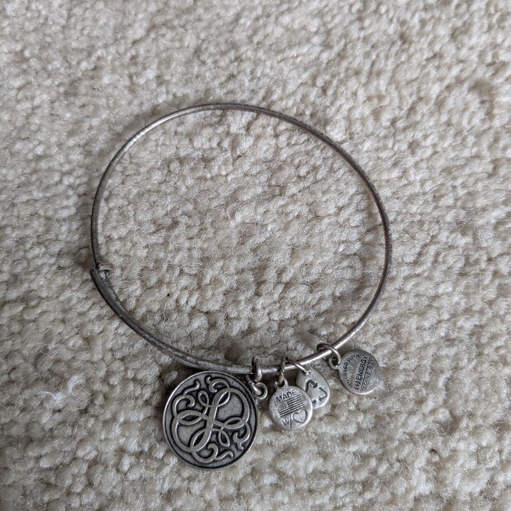 Silver Charm Bangle Bracelet